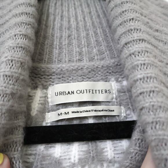 Urban Outfitters Fair Isle Colorful Turtleneck Sweater S/M Retro Winter Comfy - Picture 3 of 8